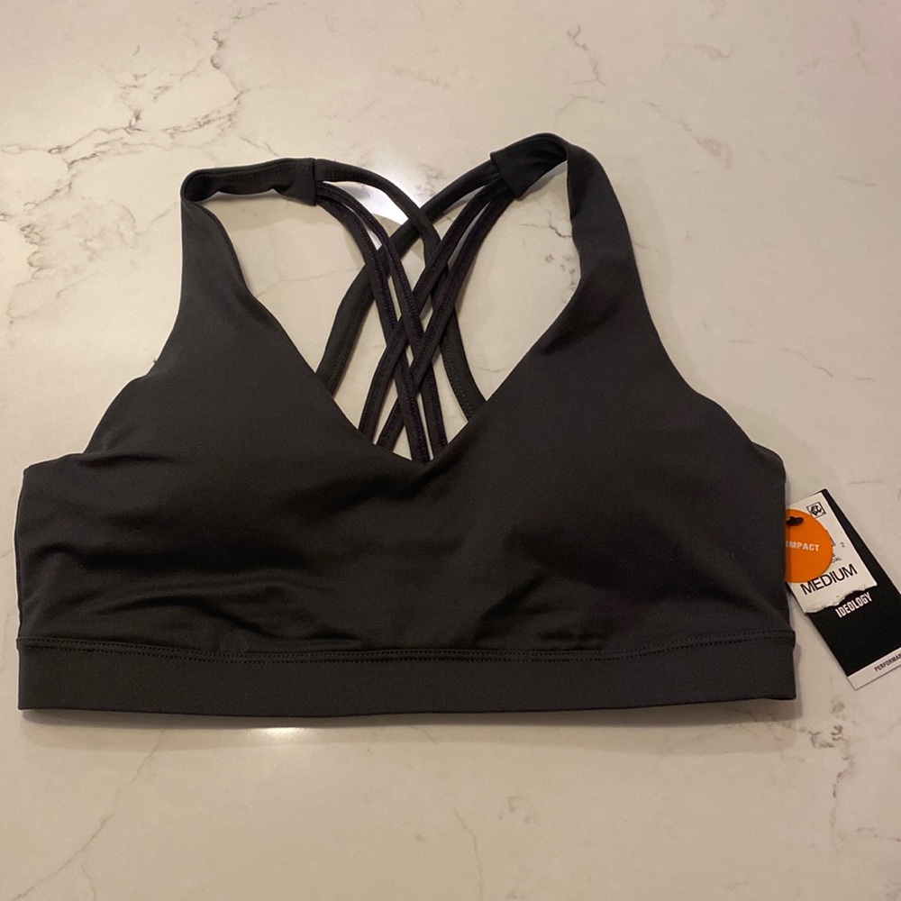 NWT Gray Sports Bra SzM